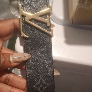 Black and Gold Designer Belt LV